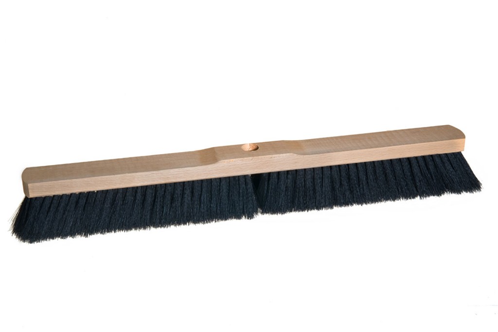 Haar-Mischung-Saalbesen 60cm mit Stielloch, Sattelholz