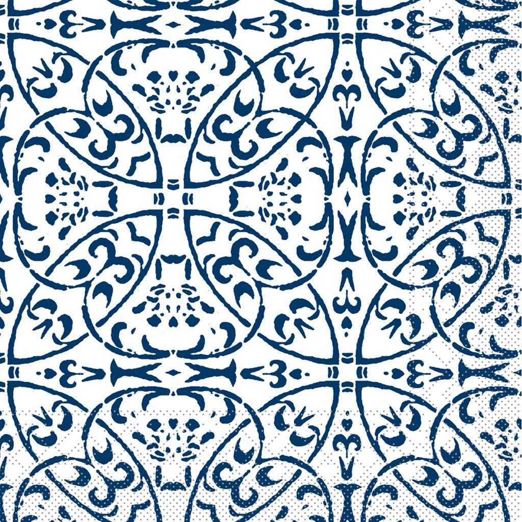 Tissue 3-lg Serviette Claudio blau 40 x 40 cm 1/4 Falz