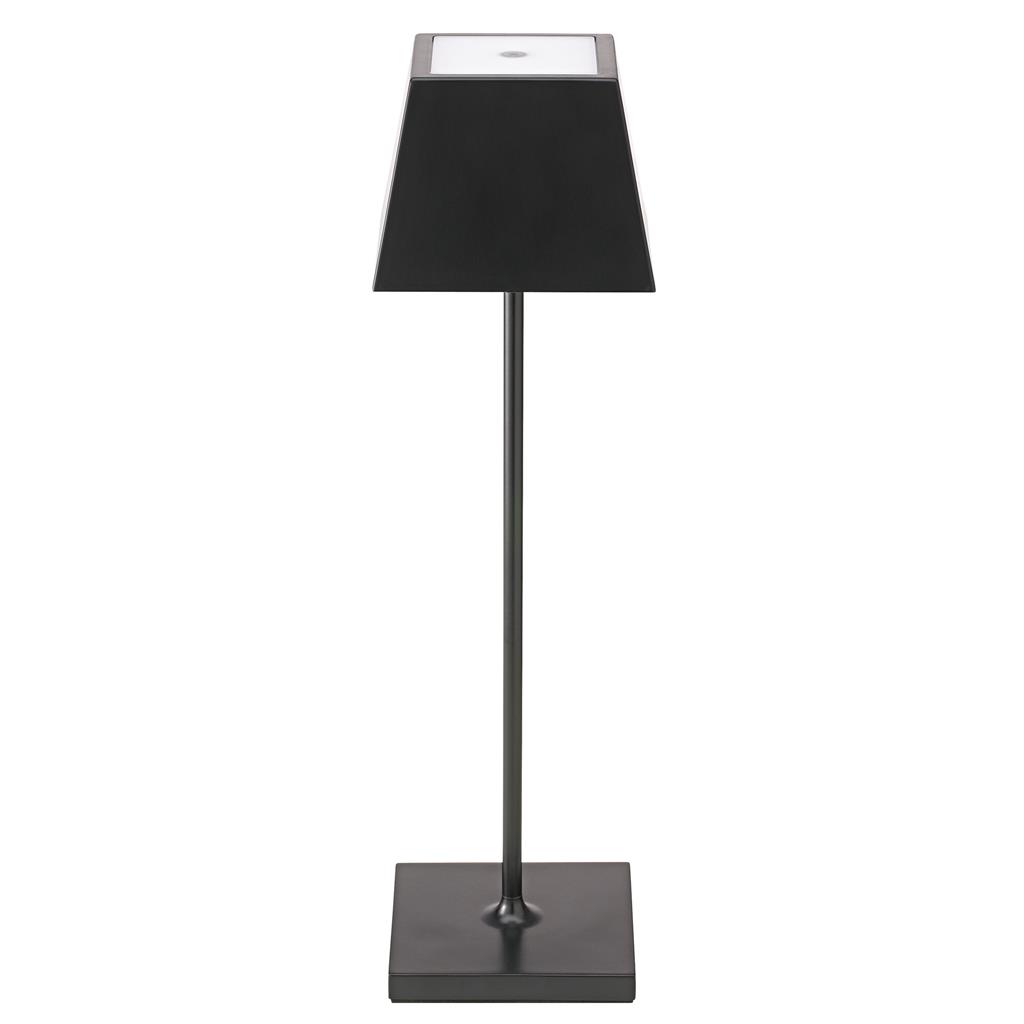LED Tischleuchte kabellos Nuinde 38,0 cm (H) 10,0 cm (D) schwarz