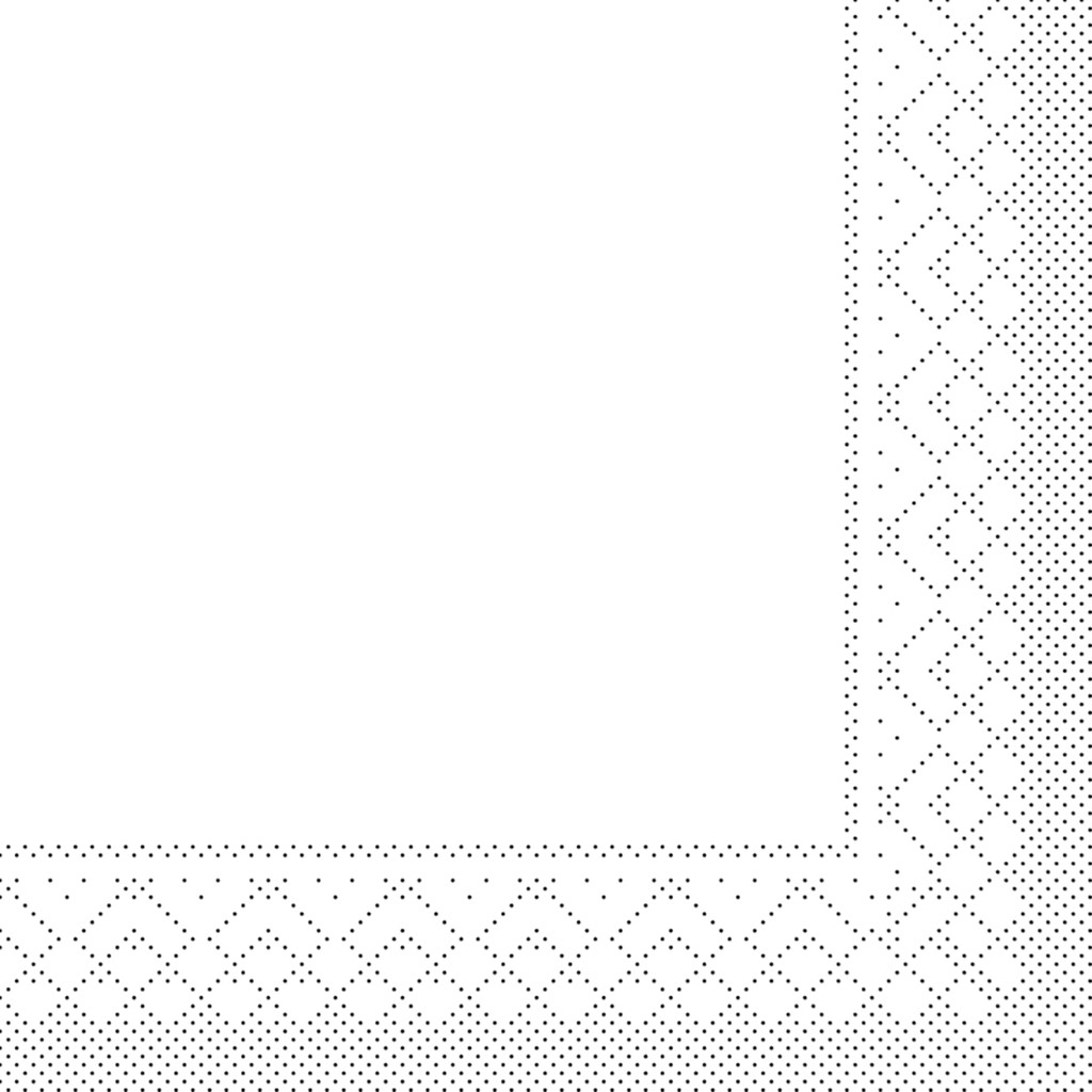 Tissue Serviette Basic weiss 33 x 33 cm 1/4 Falz 3-lg.