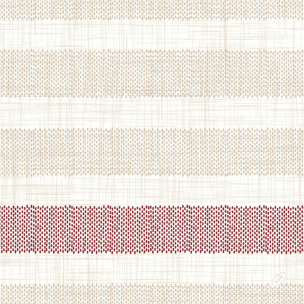 Dunilin Servietten 1/4 Falz Rigato bordeaux, 40x40cm