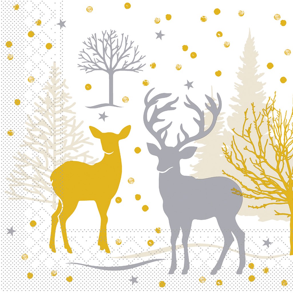 Tissue 3-lg Serviette  Josia 33 x 33 cm 1/4 Falz