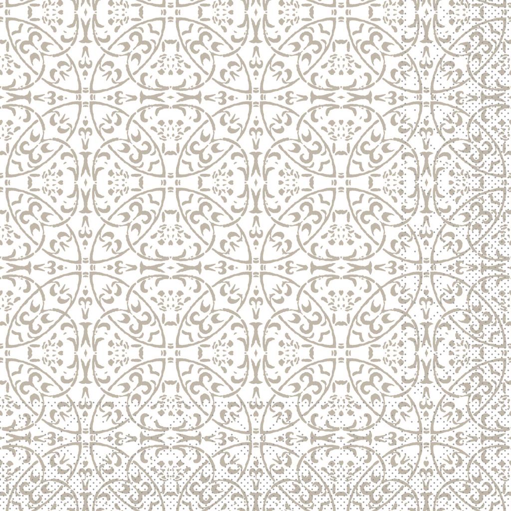 Tissue 3-lg Serviette Claudio grau 33 x 33 cm 1/4 Falz