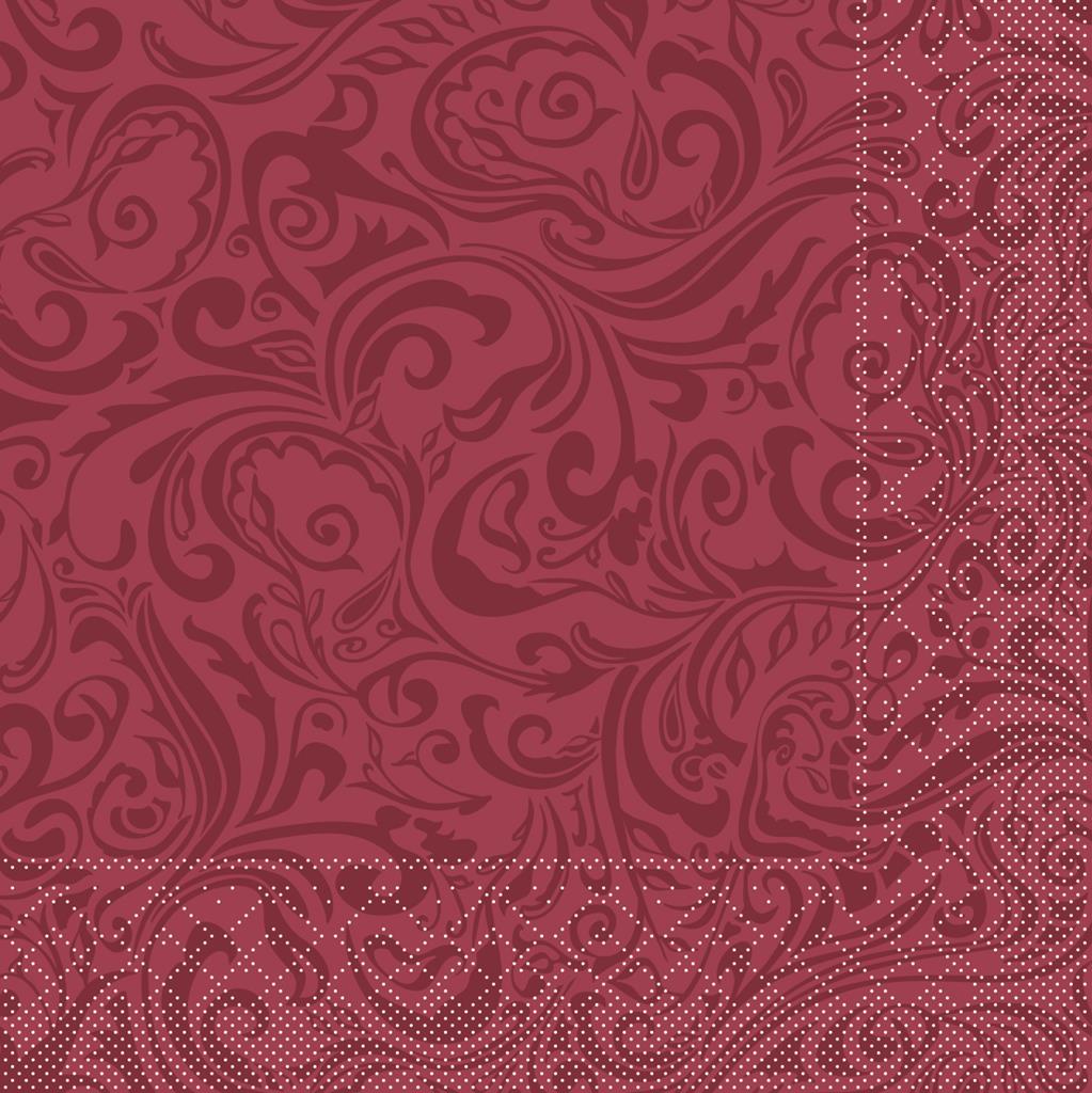 Tissue 3-lg Serviette Lias bordeaux 40 x 40 cm 1/4 Falz