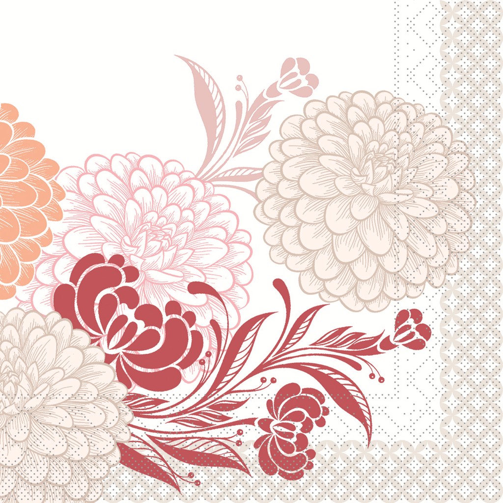 Tissue Serviette Clarissa bordeaux 40 x 40 cm 1/4 Falz 3-lg.