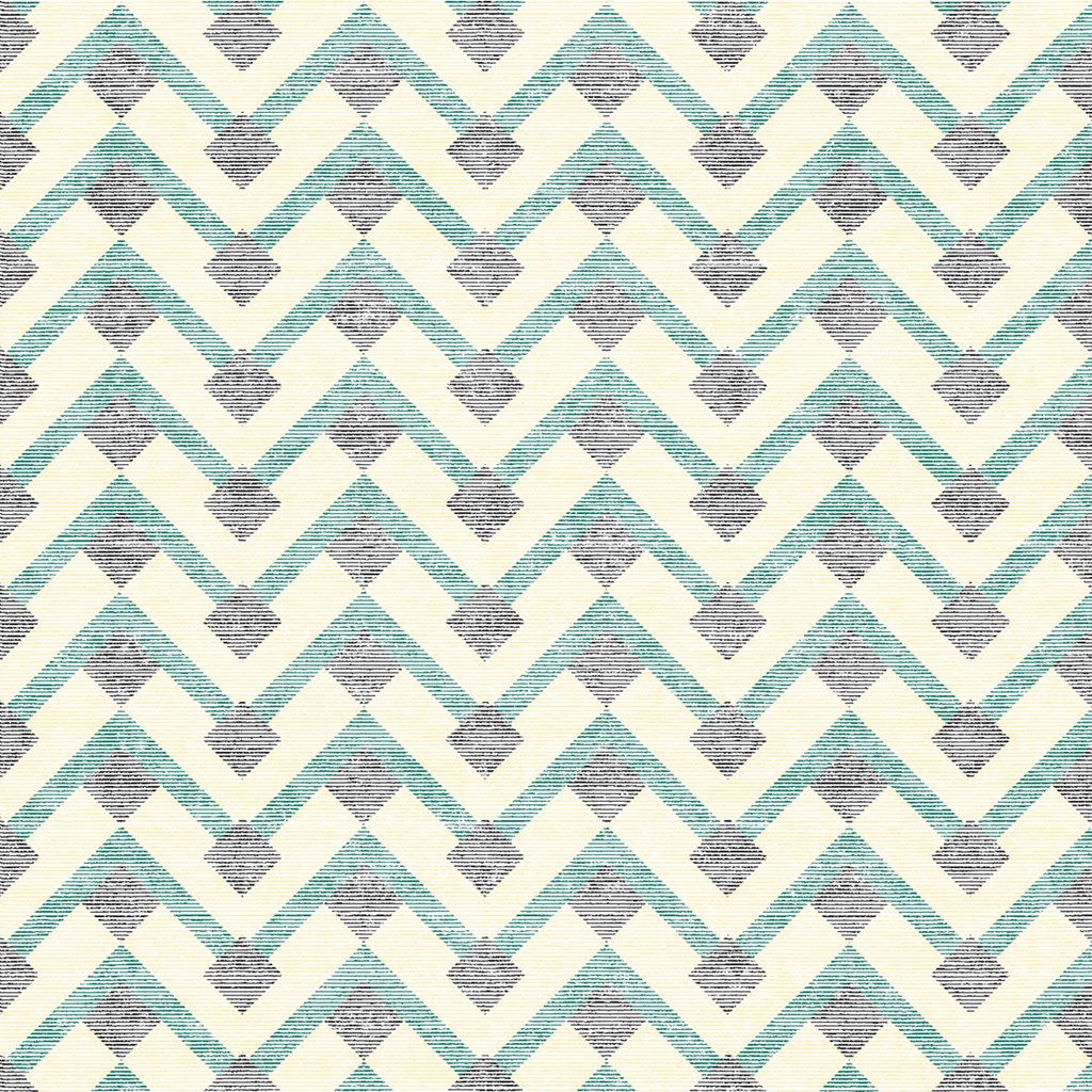 Linclass Serviette Oskar beige-grün-schw 40 x 40 cm 1/4 Falz