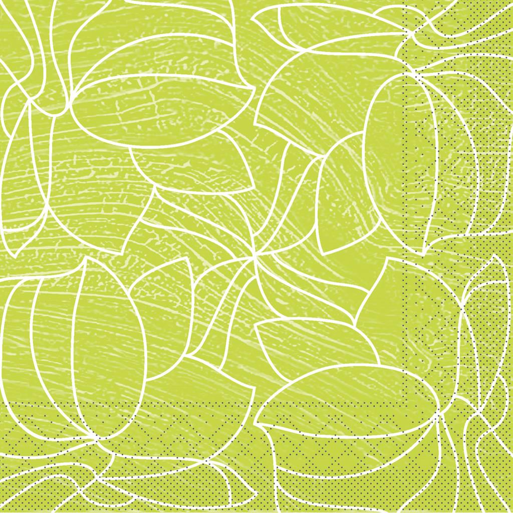 Tissue 3-lg Serviette Hugo hellgrün 40 x 40 cm 1/4 Falz