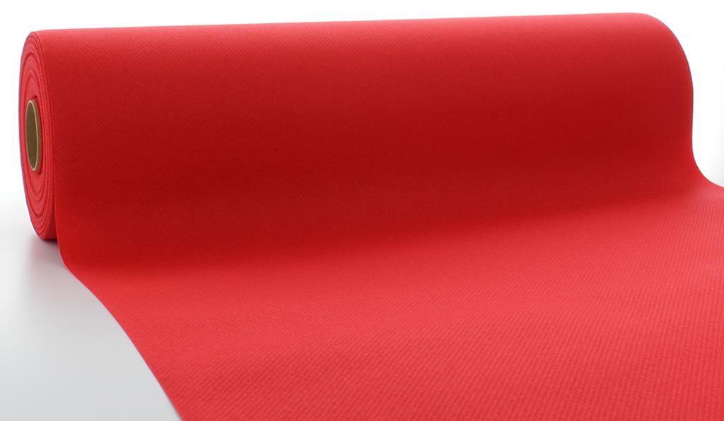 Linclass Tischläufer  Basic rot 40 cm x 24 m