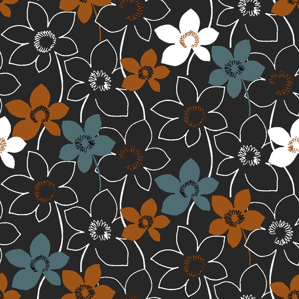 Linclass Serviette Cora schwarz 40 x 40 cm 1/4 Falz