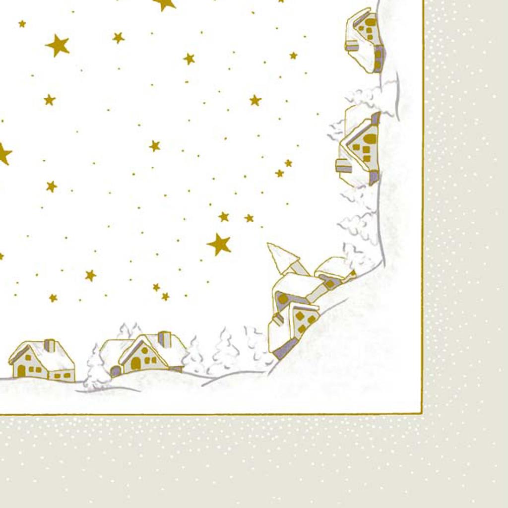 Linclass Serviette  Winterzauber 40 x 40 cm 1/4 Falz