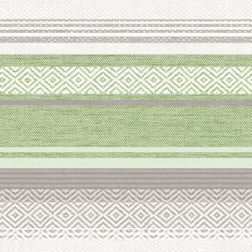 Linclass Serviette Lagos grau-grün 40 x 40 cm 1/4 Falz