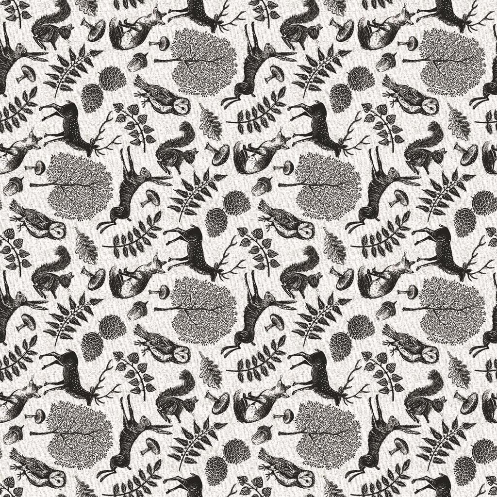 Linclass-Premium Tischdecke Forest grau 80 x 80 cm 1/8-Falz