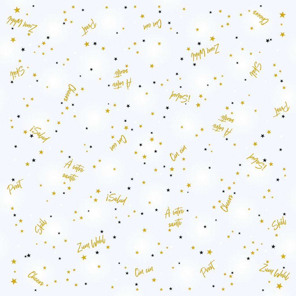 Linclass-Premium Tischdecke Cheers 80 x 80 cm 1/8-Falz