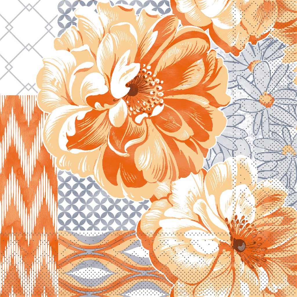 Tissue 3-lg. Serviette Ronja 40 x 40 cm 1/4 Falz