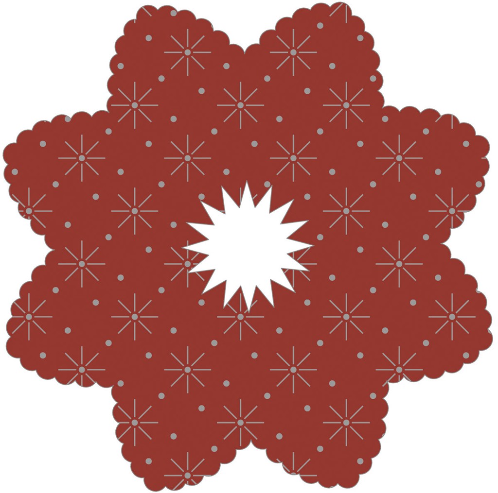 Tissue 9-lg. Tropfenringe  Basic bordeau 100 mm