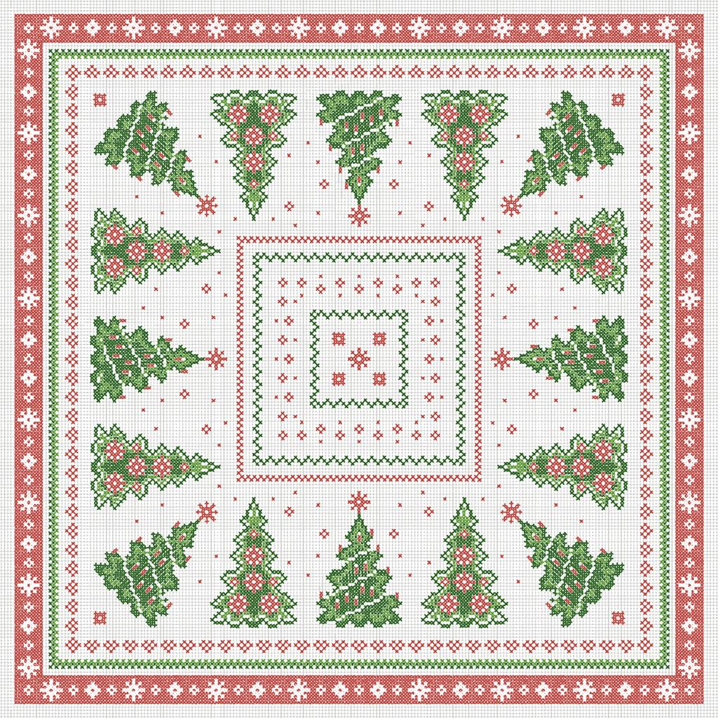 Linclass Tischdecke  Gina 80 x 80 cm 1/8-Falz