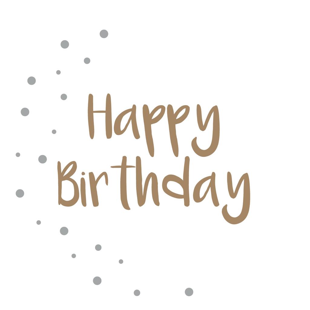Filzpappe Bierdeckel Happy Birthday 107 mm 10x100