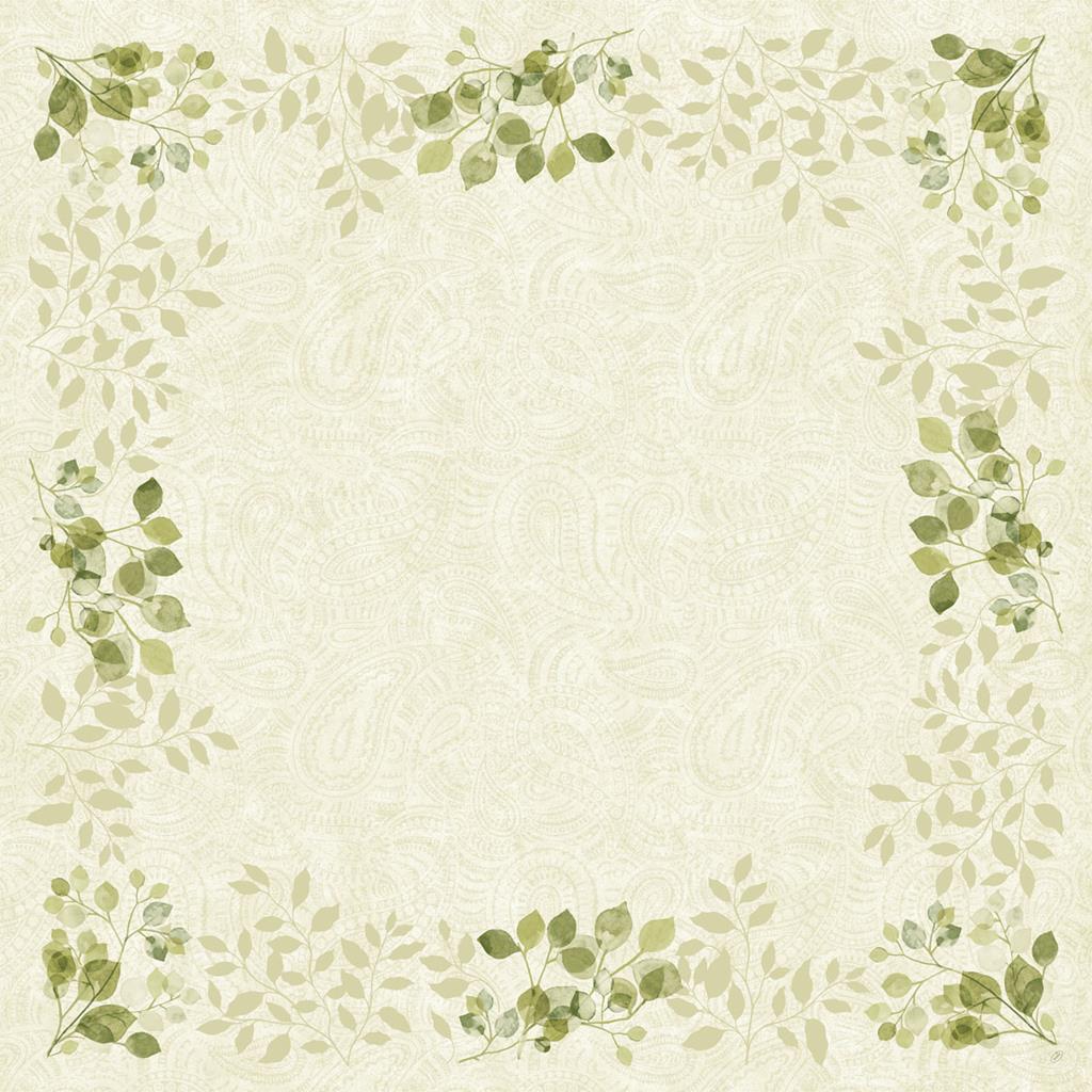 Mitteldecken Dunicel Paisley leaves 84 x 84cm