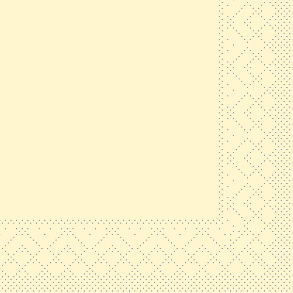 Tissue Serviette Basic creme /champagner 20 x 20 cm 1/4 Falz 3-lg.