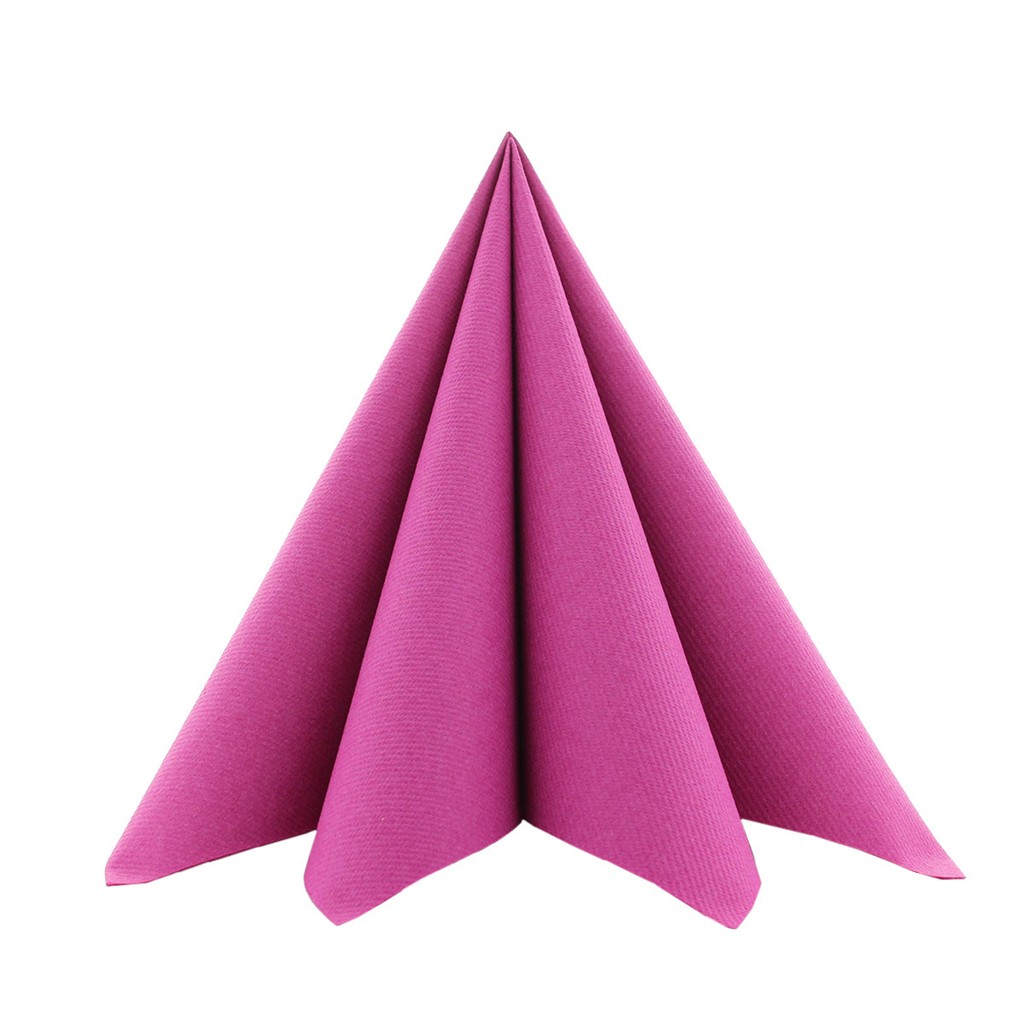 Linclass Serviette Basic violett 40 x 40 cm 1/4 Falz