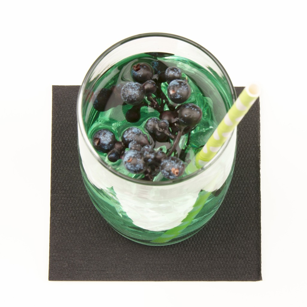 Softpoint Serviette Basic schwarz 20 x 20 cm 1/4 Falz