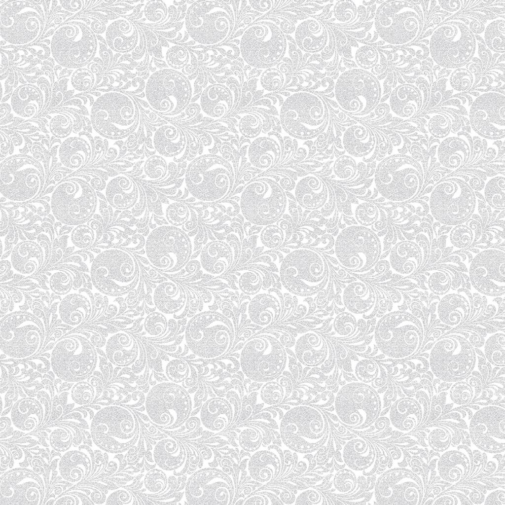 Linclass Tischdecke  Jordan silber 80 x 80 cm 1/8-Falz