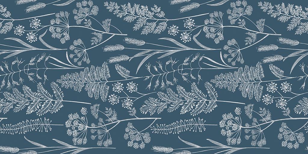 Linclass Tischläufer Benjamin blaugrau 40 cm x 24 m