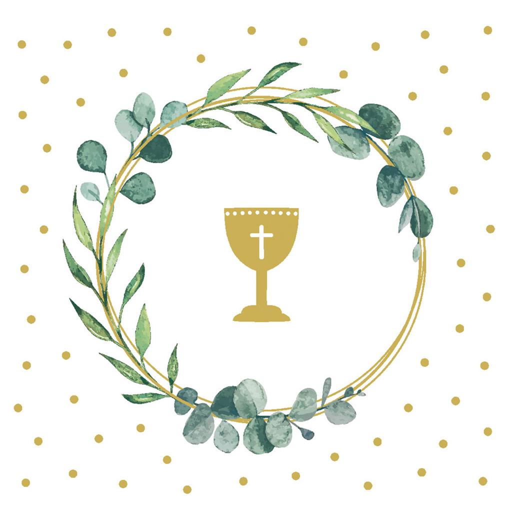 Linclass Serviette Eukalyptus-Kelch 40 x 40 cm 1/4 Falz