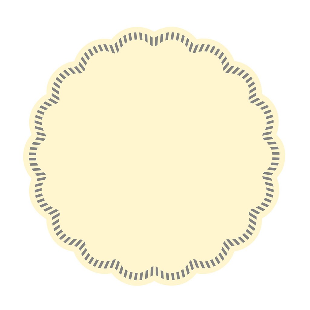 Tissue 9-lg. Deckchen Basic creme (No. 2 90 mm