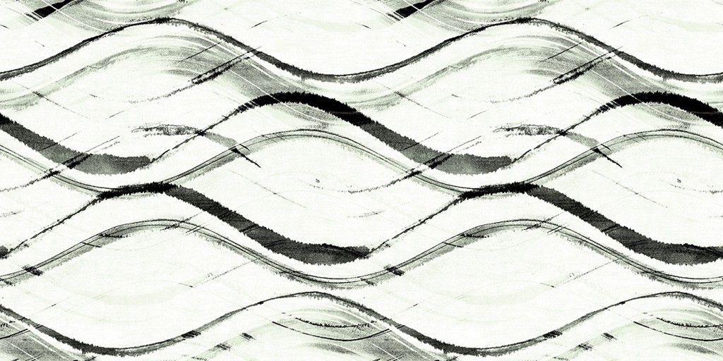 Linclass Tischläufer Albi salbei-schwarz 40 cm x 24 m