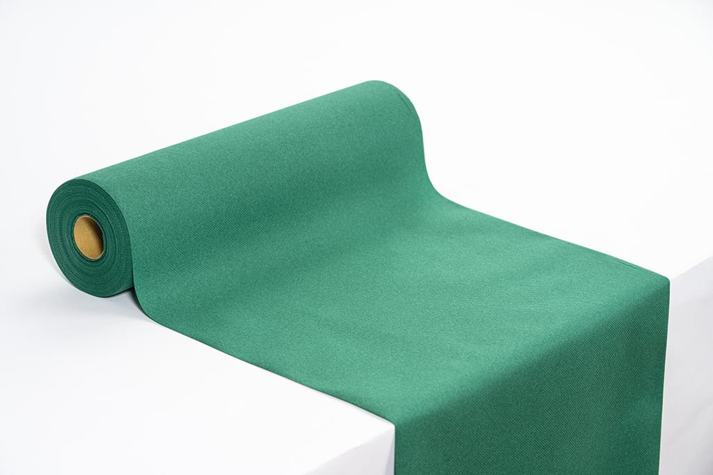 Linclass Tischläufer  Basic dunkelgrün 40 cm x 24 m