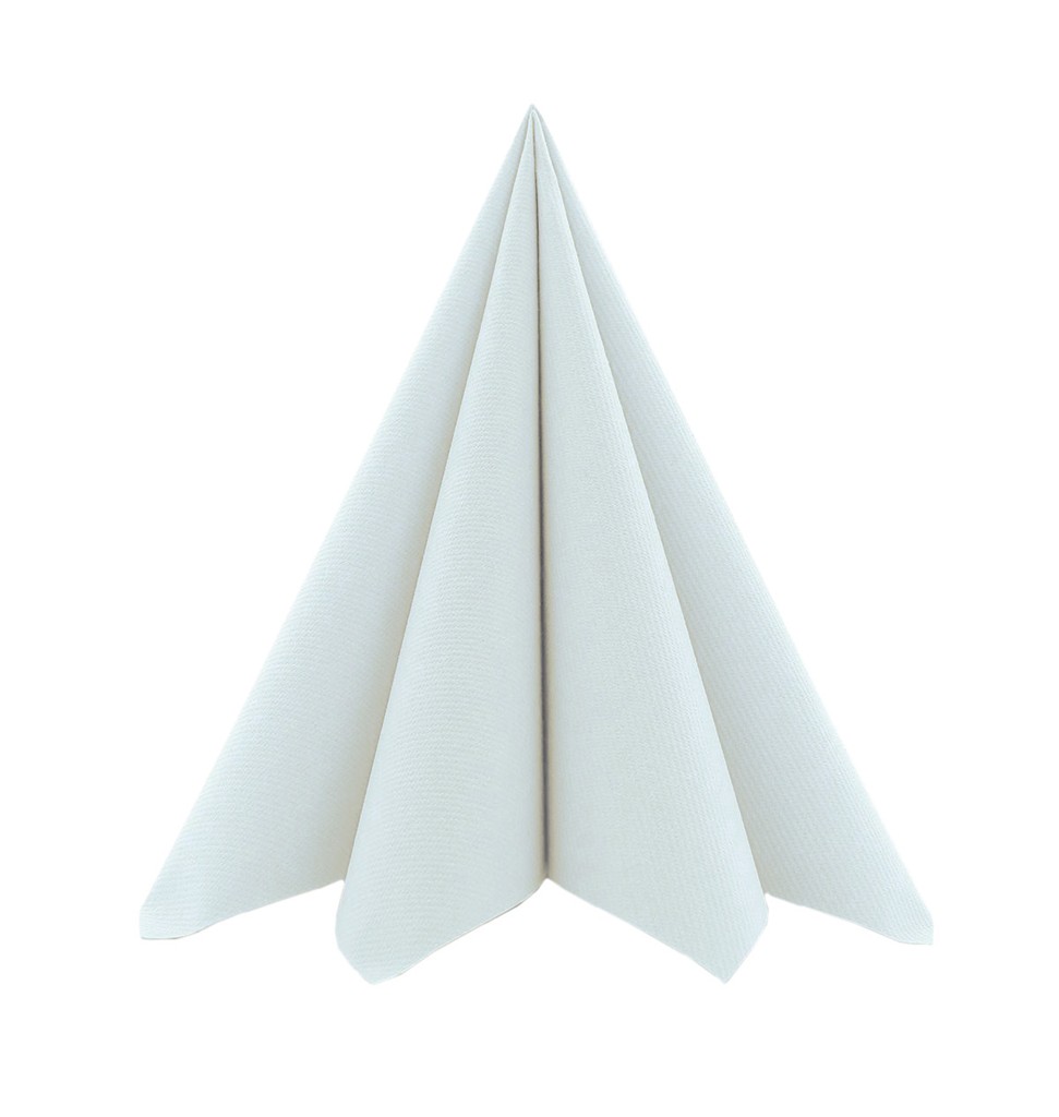 Linclass Serviette Basic perlgrau 40 x 40 cm 1/4 Falz