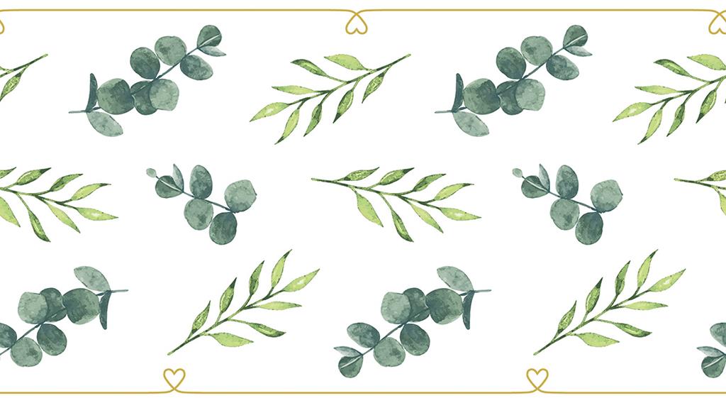 Linclass Tischläufer Eukalyptus 33 cm x 20 m