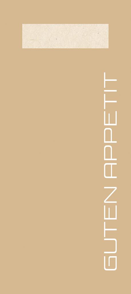 Papier + Tissue Bestecktasche Guten Appe 202 x 85 mm, naturbraun