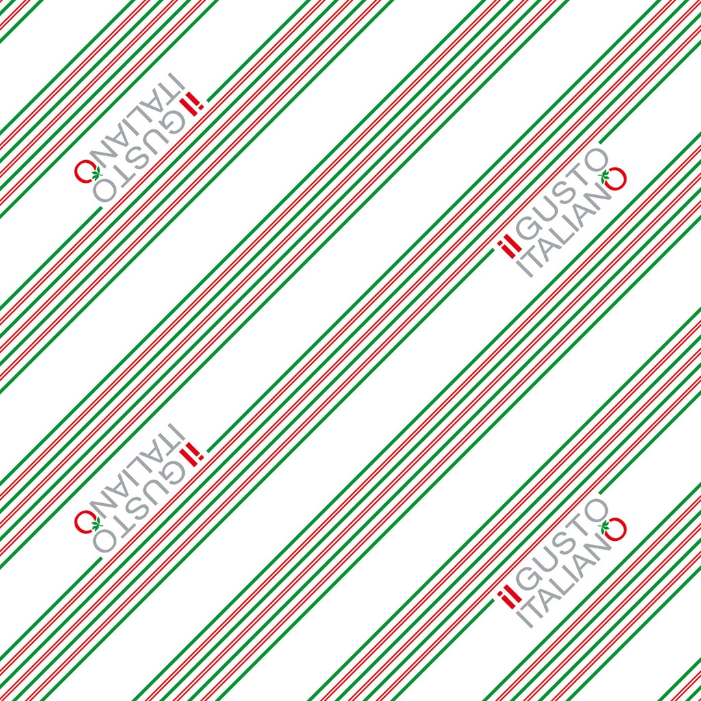 Papier  Tischdecke Il Gusto Italiano 80 x 80 cm 1/8-Falz