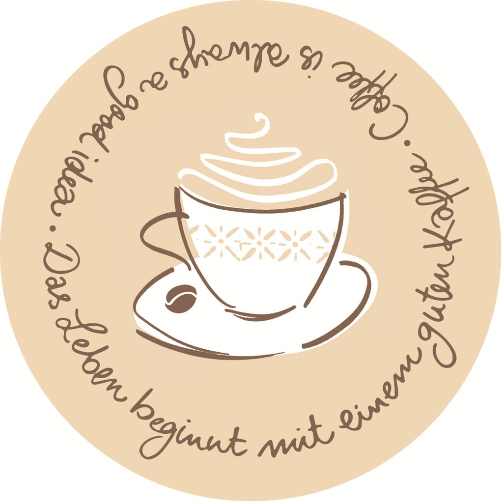 Tissue 9-lg. Deckchen Tasty Coffee braun 90 mm