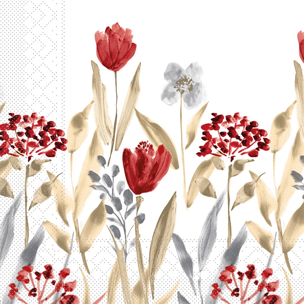 Tissue 3-lg. Serviette Selma (Herbst 40 x 40 cm 1/4 Falz
