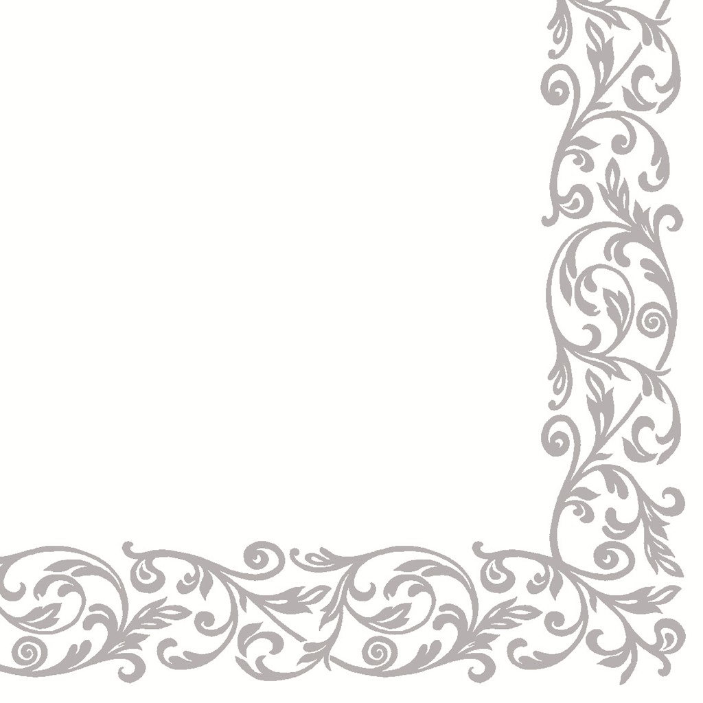 Linclass Serviette Rob silber 40 x 40 cm 1/4 Falz