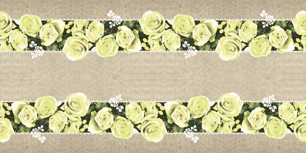 Linclass Tischläufer Lovely Roses gelb 40 cm x 24 m
