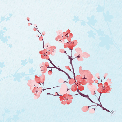 Bio-Dunisoft-Servietten 1/4 Falz Cherry Breeze Blue, 40x40cm