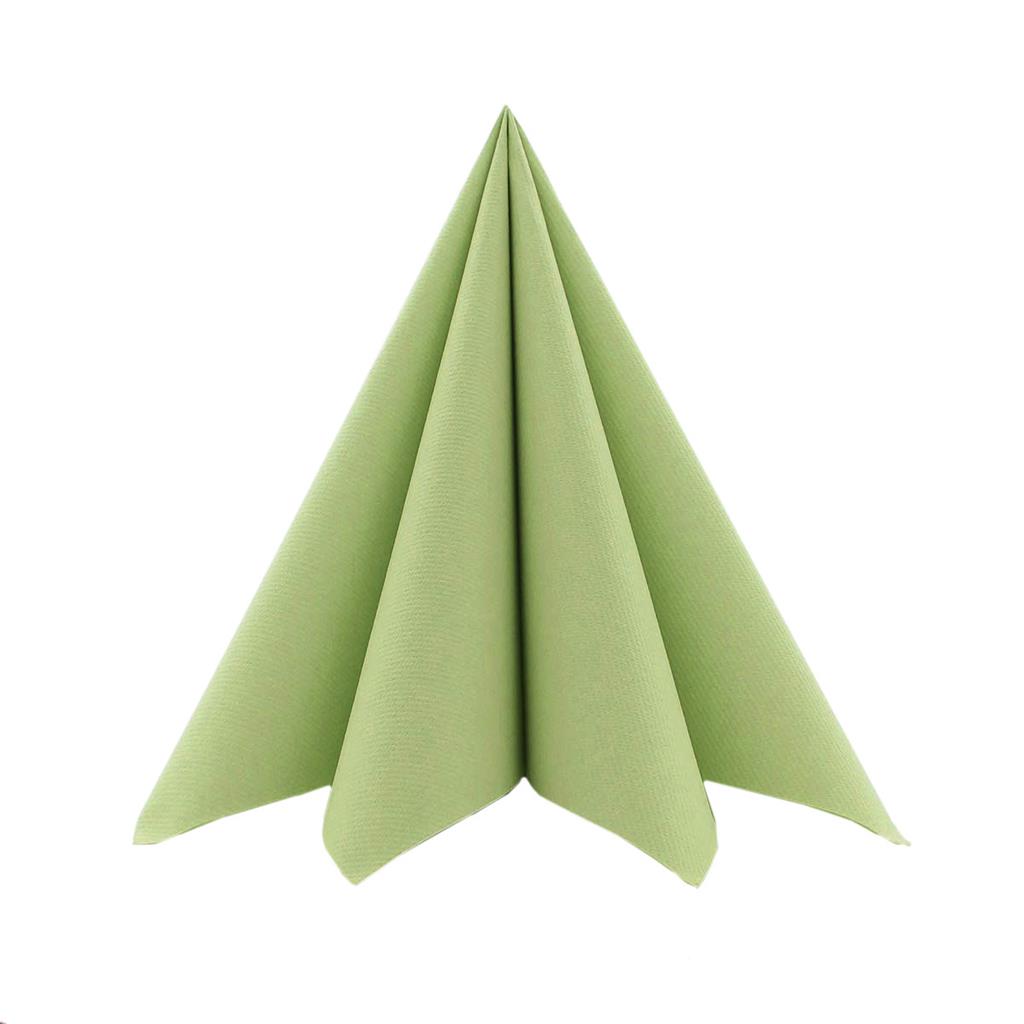 Linclass Serviette Basic oliv 40 x 40 cm 1/4 Falz
