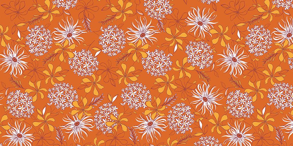 Linclass Tischläufer Hilde terrakotta-bo 40 cm x 24 m