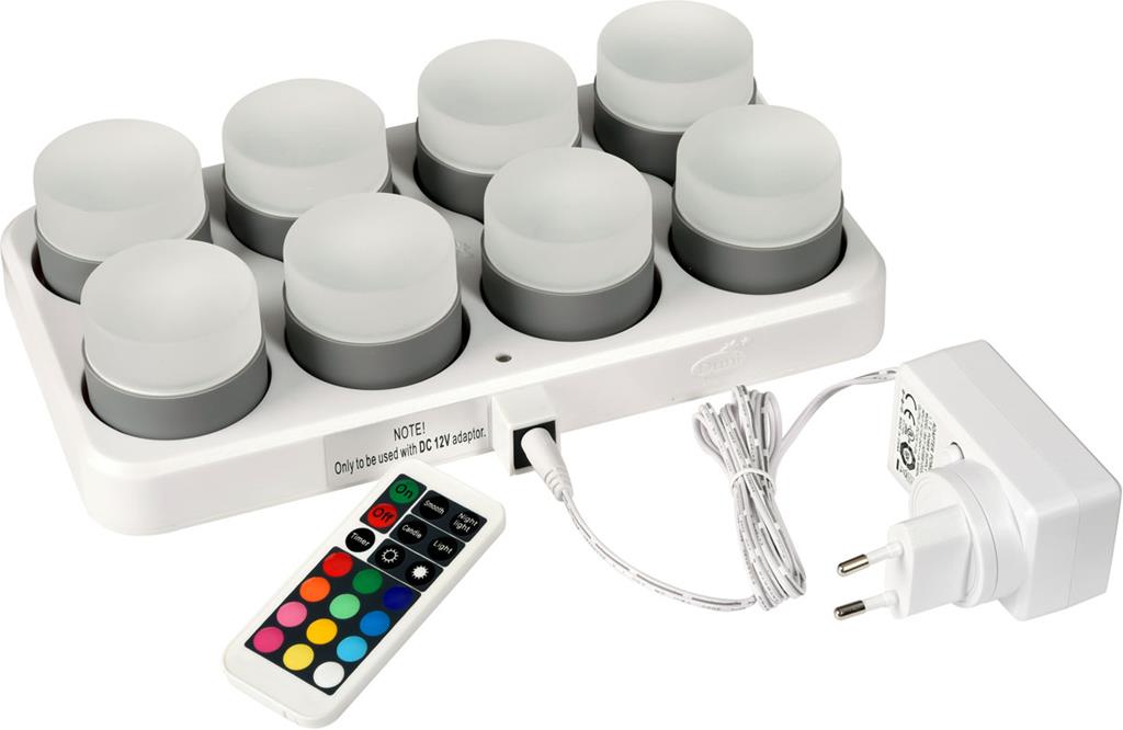 LED Mini Lampe 8er, Multicolour incl war 48 x Ø 50 mm