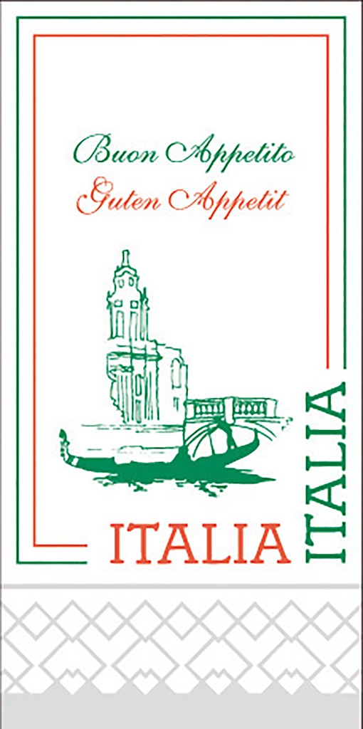 Tissue Serviette Italia 40 x 40 cm 1/8 Falz 2-lg.