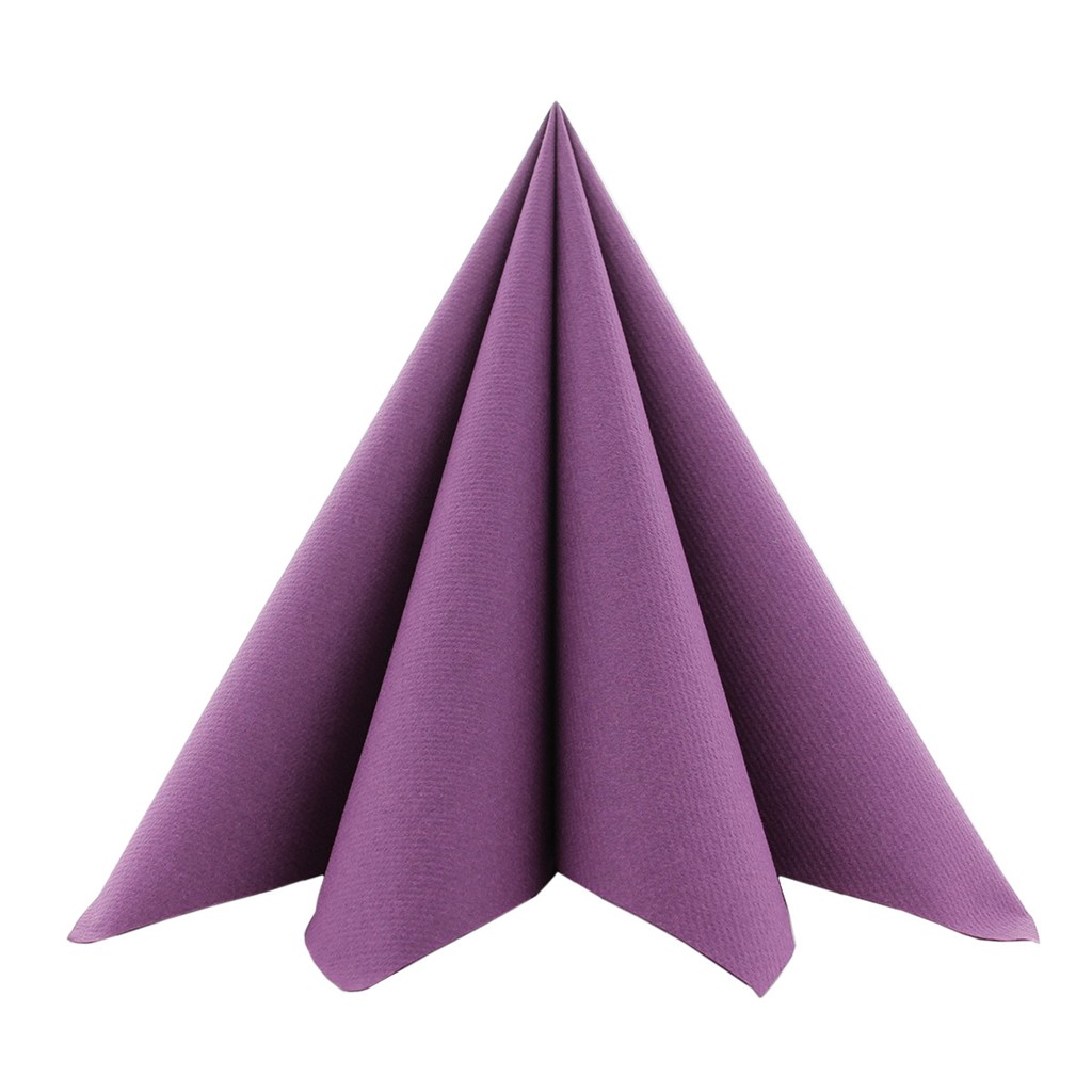 Linclass Serviette Basic amethyst-auberg 40 x 40 cm 1/4 Falz