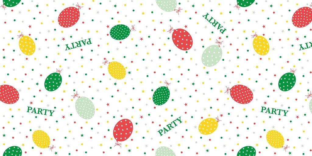 Linclass Tischläufer Party Ballons rot-g 40 cm x 24 m