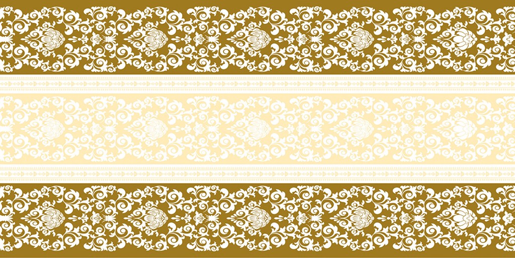 Linclass Tischläufer Pascal gold-creme 40 cm x 24 m