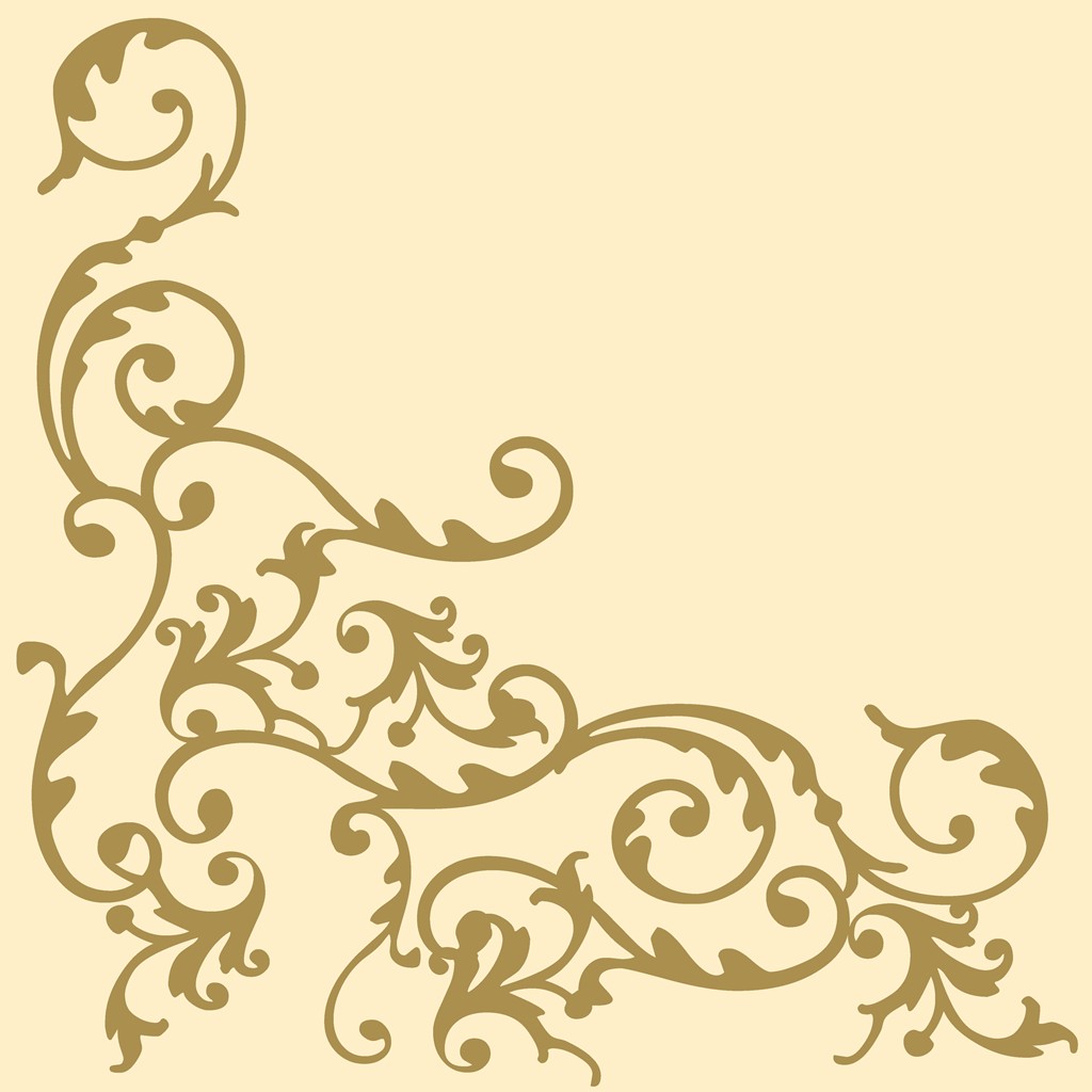 Linclass Serviette Pomp gold-creme 40 x 40 cm 1/4 Falz