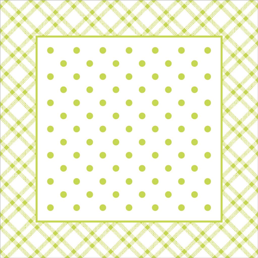 Tissue + PE Deckchen Antonia lime 95 x 95 mm 4x250