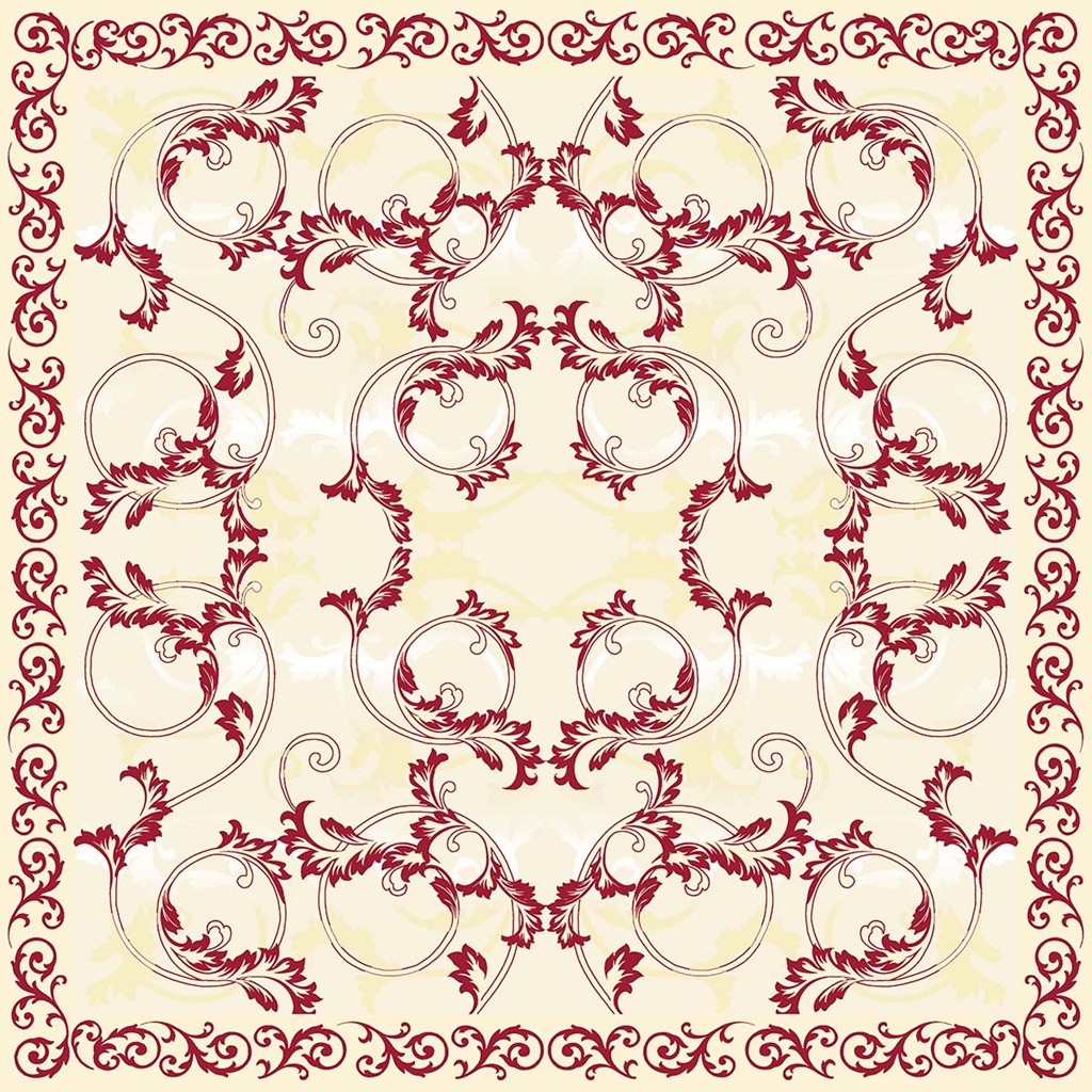 Linclass Tischdecke Michel bordeaux 80 x 80 cm 1/8-Falz